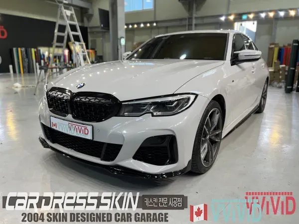 BMW 3 Series G20 カーラッピング事例|ポルシェ風グレー 施工写真 2-3
