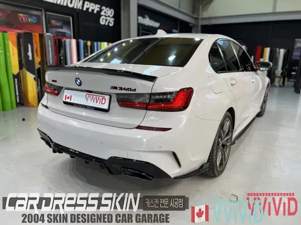 BMW 3 Series G20 カーラッピング事例|ポルシェ風グレー 施工写真 3-3