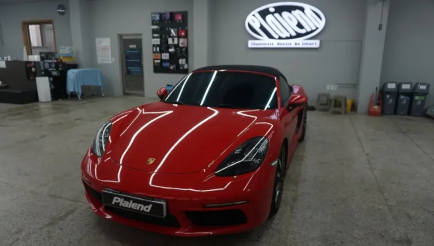 Porsche 718 Boxster surround view camera installation result