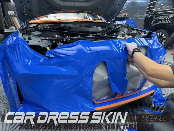 BMW M4 PPF施工事例：シャークブルーの仕上がりと費用目安 施工写真 3-3