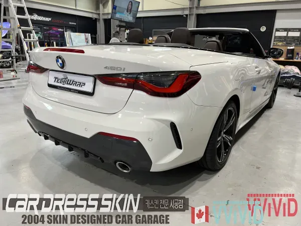 BMW 4 Series G22 カーラッピング事例｜無光ミリタリーグリーン 施工写真 2-1