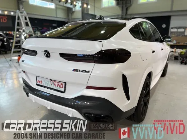 BMW X6 G06のカーラッピング事例｜サテンホワイトとクロームデリート 施工写真 1-3