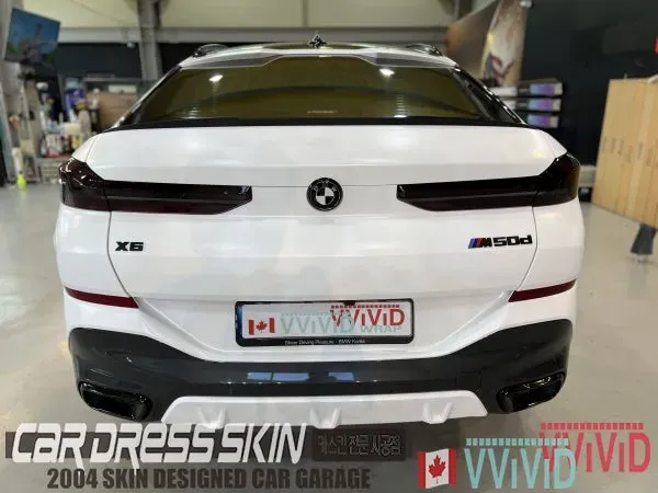 BMW X6 G06のカーラッピング事例｜サテンホワイトとクロームデリート 施工写真 3-3