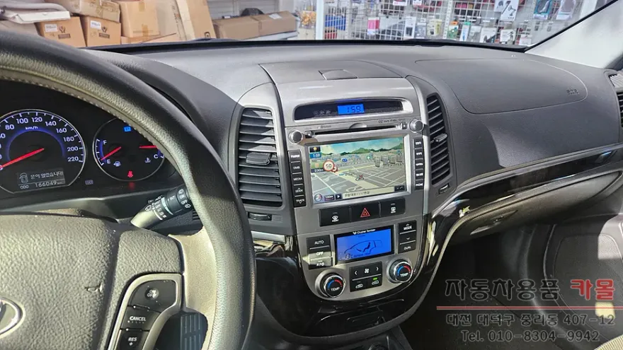 Hyundai Santa Fe android head unit installation result