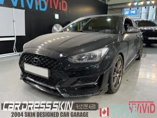 Hyundai Veloster N カーラッピング事例：無光ローズゴールドクロム 施工写真 1-1