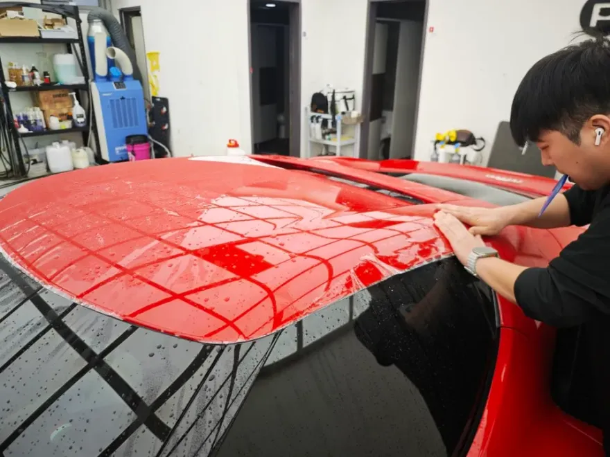 Ferrari 296 GTB PPF施工事例｜費用目安・仕上がり 施工写真 1-3