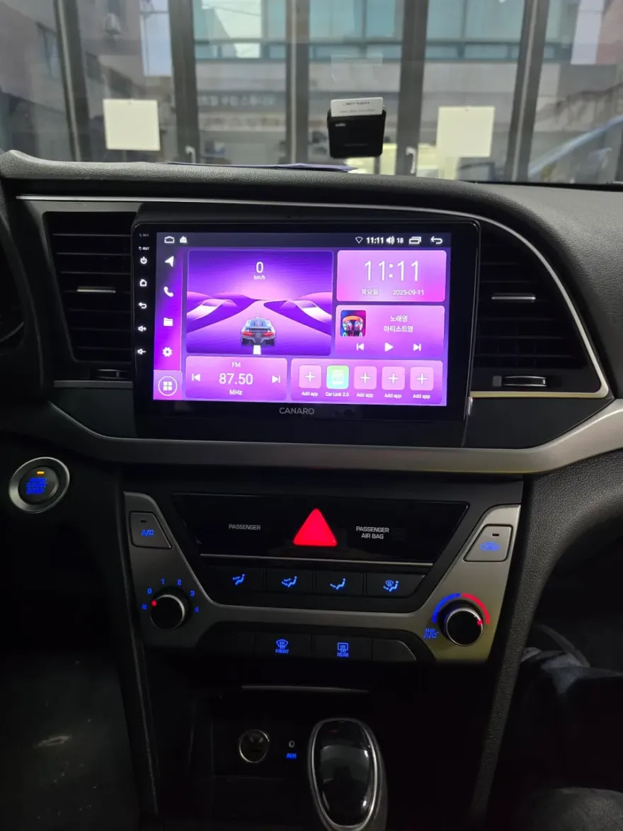 Hyundai Elantra AD android head unit installation result